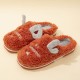 Women’s Cute Antlers Warm Lining Casual Home Plush Slippers