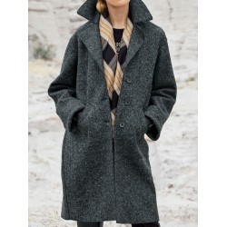 women's loose single breasted woolen coat HF1302-02-04