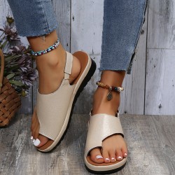 Women Casual Summer Beach Vacation Hook   Loop Thumb Sandals