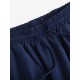 Leisure Solid Drawstring Pocket Cotton Casual Pants