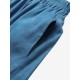 Leisure Solid Ruffle Wide Leg Pocket Pants