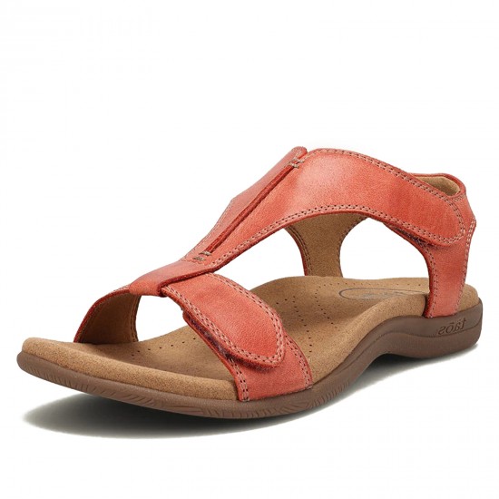 Women’s Round Toe Comfortable Soft Sole Casual Flat Large Size Sandals