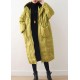 2025 Warm Yellow Down Coat original design literary retro overcoat