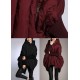 Trendy Mulberry hooded zippered Cloak Sleeves Winter Duck Down coat