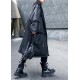 New oversized long jackets winter coats black zippered wool overcoat