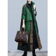 Beautiful Yellow Stand Collar Button Winter Cotton Parka Long sleeve