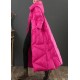 Luxury Loose fitting womens parka Jackets rose hooded Button Down warm winter coat
