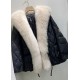 Women Green Fur Collar Oversized Duck Down Puffers Jackets Winter