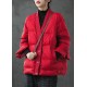 Caramel V Neck Button Thick fashion Winter Duck Down Jackets