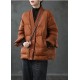 Caramel V Neck Button Thick fashion Winter Duck Down Jackets