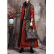 Beautiful Yellow Stand Collar Button Winter Cotton Parka Long sleeve
