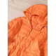 Literary Orange Plus Size Hooded Pullover Short Puffers Jackets(Free Shipping + Limited Stock)