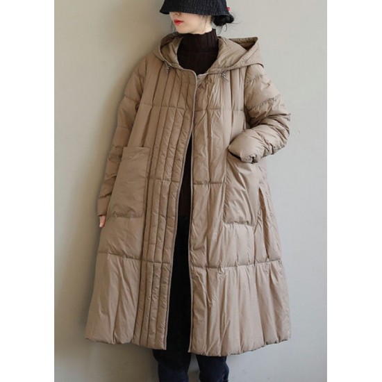 Boho Black fashion Loose Pockets Winter down coat