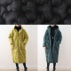 2025 Warm Yellow Down Coat original design literary retro overcoat