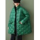 Boutique Chocolate zippered Pockets Loose Winter Down Coat
