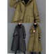 Women Black Hooded Pockets Fine Cotton Filled Witner Coat Winter