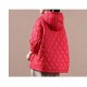 2025 Loose Fitting Winter Puffer Jacket Hooded Green Down Coat