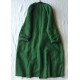 Women Green V Neck Button Cotton Filled Parka Long Coats Winter