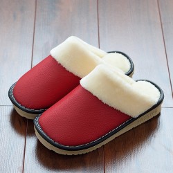 Women Warm Lining Waterproof Slip Resistant Backless Winter Indoor Slippers